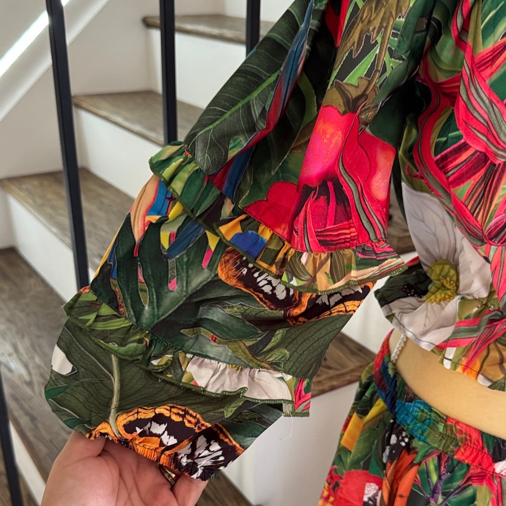 Rachel Zoe Multicolor Floral A-Line Skirt Set - Picture 4 of 5